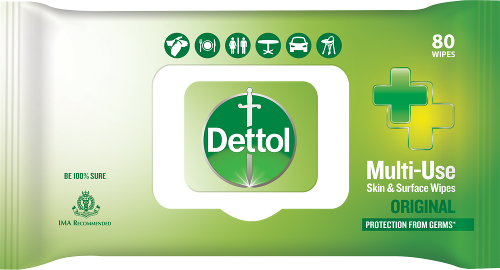 Dettol Multi-Use Skin & Surface Wipes Original