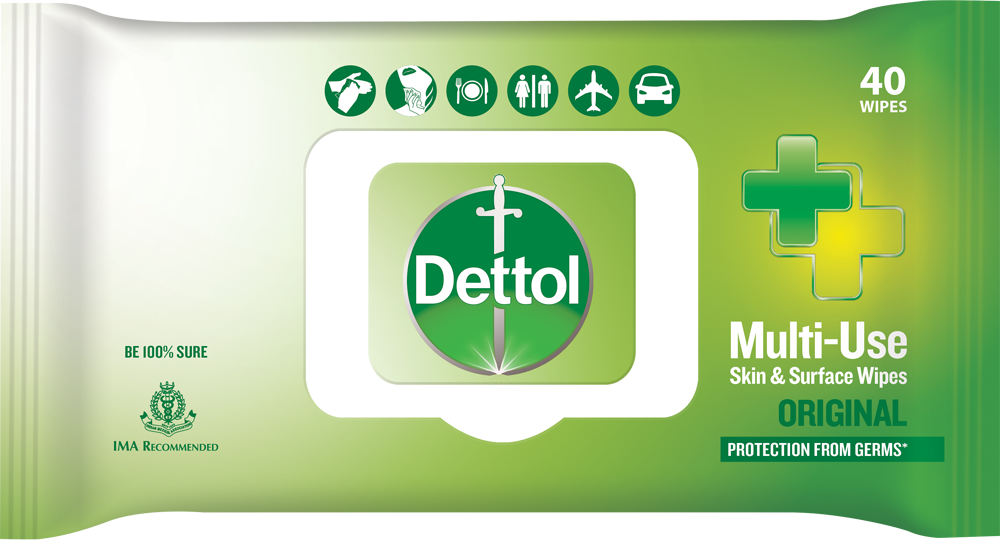 Dettol Multi-Use Skin & Surface Wipes Original